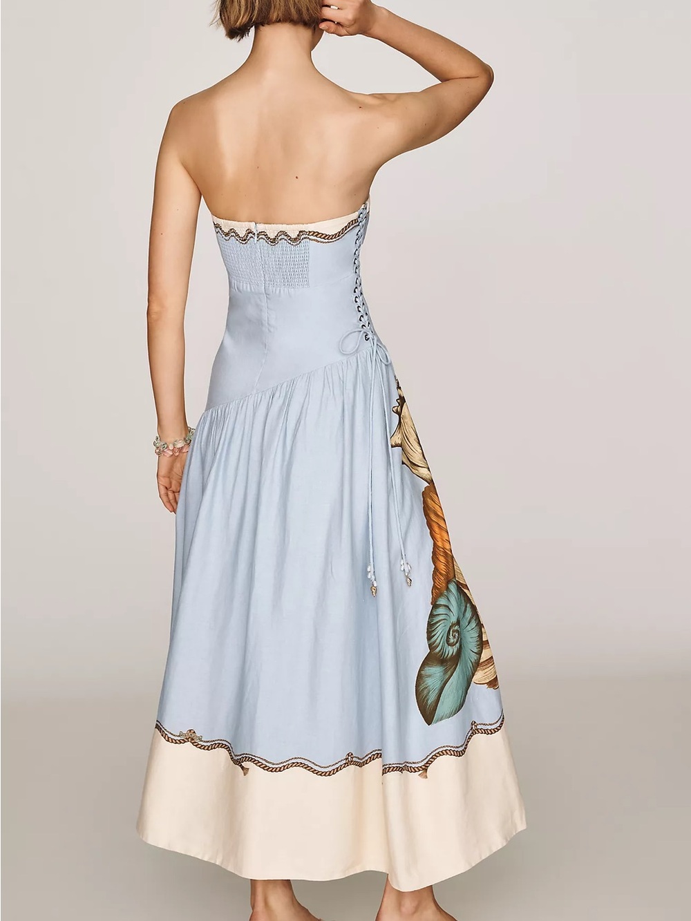 NWT Anthropologie Farm Rio Souvenir Strapless Midi Dress Size Small - Picture 3 of 4
